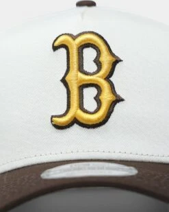 New Era Boston Red Sox 'Cereal' 9FORTY A-Frame Snapback Chrome White/Walnut -Mitchell & Ness Shop 196313140127 default 0050