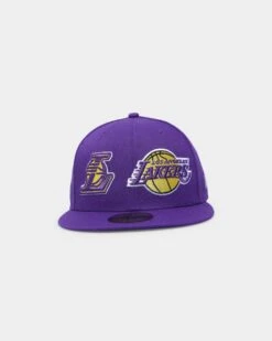 New Era Los Angeles Lakers Two Logo Original Team Colours 59FIFTY Fitted Purple
