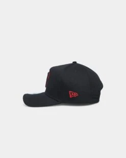 New Era Philadelphia Phillies "Scarlet Bottom" 9FORTY A-Frame Snapback Black/Scarlet -Mitchell & Ness Shop 196313702240 default 040