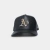 New Era Oakland Athletics "Black Tan PU Leather" 9FORTY K-Frame Snapback Black/Tan -Mitchell & Ness Shop 196499882248 default 0010