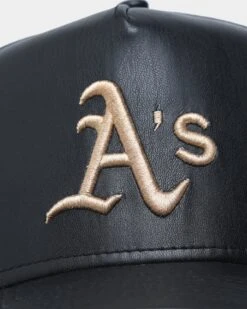 New Era Oakland Athletics "Black Tan PU Leather" 9FORTY K-Frame Snapback Black/Tan 7 New Era Oakland Athletics "Black Tan PU Leather" 9FORTY K-Frame Snapback Black/Tan -Mitchell & Ness Shop 196499882248 default 0050