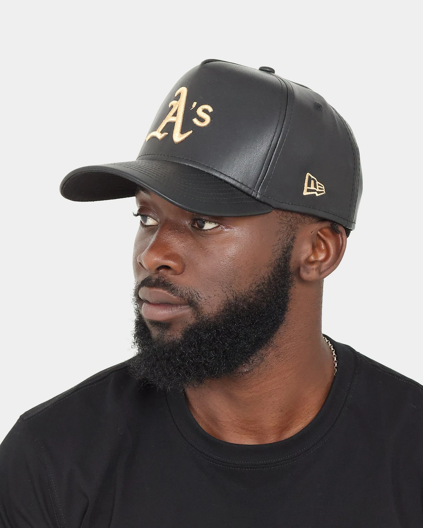 New Era Oakland Athletics "Black Tan PU Leather" 9FORTY K-Frame Snapback Black/Tan New Era Oakland Athletics "Black Tan PU Leather" 9FORTY K-Frame Snapback Black/Tan -Mitchell & Ness Shop 196499882248 mens 0011