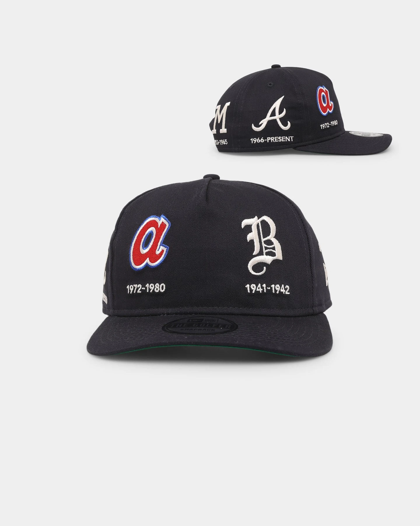 New Era Atlanta Braves 'Logo Evolution' Golfer Snapback Golfer Collection Navy New Era Atlanta Braves 'Logo Evolution' Golfer Snapback Golfer Collection Navy -Mitchell & Ness Shop 196500152643 default 0010
