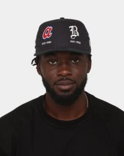 New Era Atlanta Braves 'Logo Evolution' Golfer Snapback Golfer Collection Navy 9 New Era Atlanta Braves 'Logo Evolution' Golfer Snapback Golfer Collection Navy -Mitchell & Ness Shop 196500152643 mens 0100