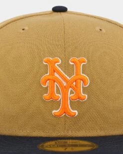 New Era New York Mets 'Midnight Harvest 2-Tone' 59FIFTY Fitted Wheat/Navy -Mitchell & Ness Shop 196500159628 default 0060