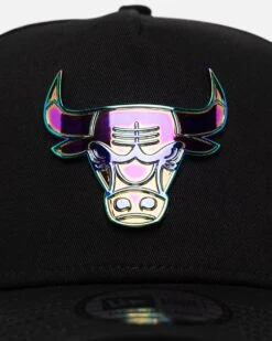 New Era Chicago Bulls 'Metal Badge' 9FORTY K-Frame Snapback Black/Iridescent -Mitchell & Ness Shop 196819075121 default 00050