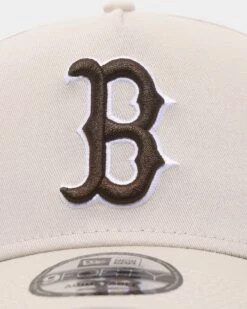 New Era Boston Red Sox 'Oat Mocha' 9FORTY A-Frame Snapback Stone -Mitchell & Ness Shop 196821258055 default 0050