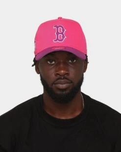 New Era Boston Red Sox 'Strawberry Grape' 9FORTY A-Frame Pink/Purple -Mitchell & Ness Shop 196821258079 mens 0100