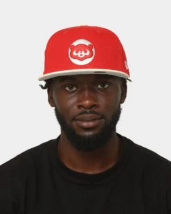 New Era Chicago Cubs 'Cherry Chrome Ice' 59FIFTY Fitted Red/White/Blue -Mitchell & Ness Shop 196996191478 mens 0100