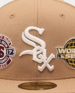 New Era Chicago White Sox 'World Series Multi Logo' 59FIFTY Fitted Tumbleweed -Mitchell & Ness Shop 196997781135 default 0050