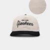 New Era New York Yankees 'Chrome Corduroy Throwback Script' Golfer Snapback Chrome White -Mitchell & Ness Shop 197215840016 default 0010