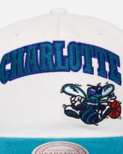 Mitchell & Ness Charlotte Hornets History Origin Snapback White/Teal -Mitchell & Ness Shop 197507249626 default 0060