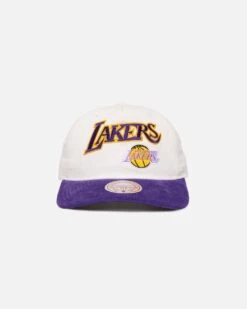 Mitchell & Ness Los Angeles Lakers History Origin Snapback White/Purple