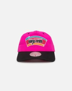 Mitchell & Ness San Antonio Spurs Nylon Deadstock 2-Tone Snapback Neon Pink/Black