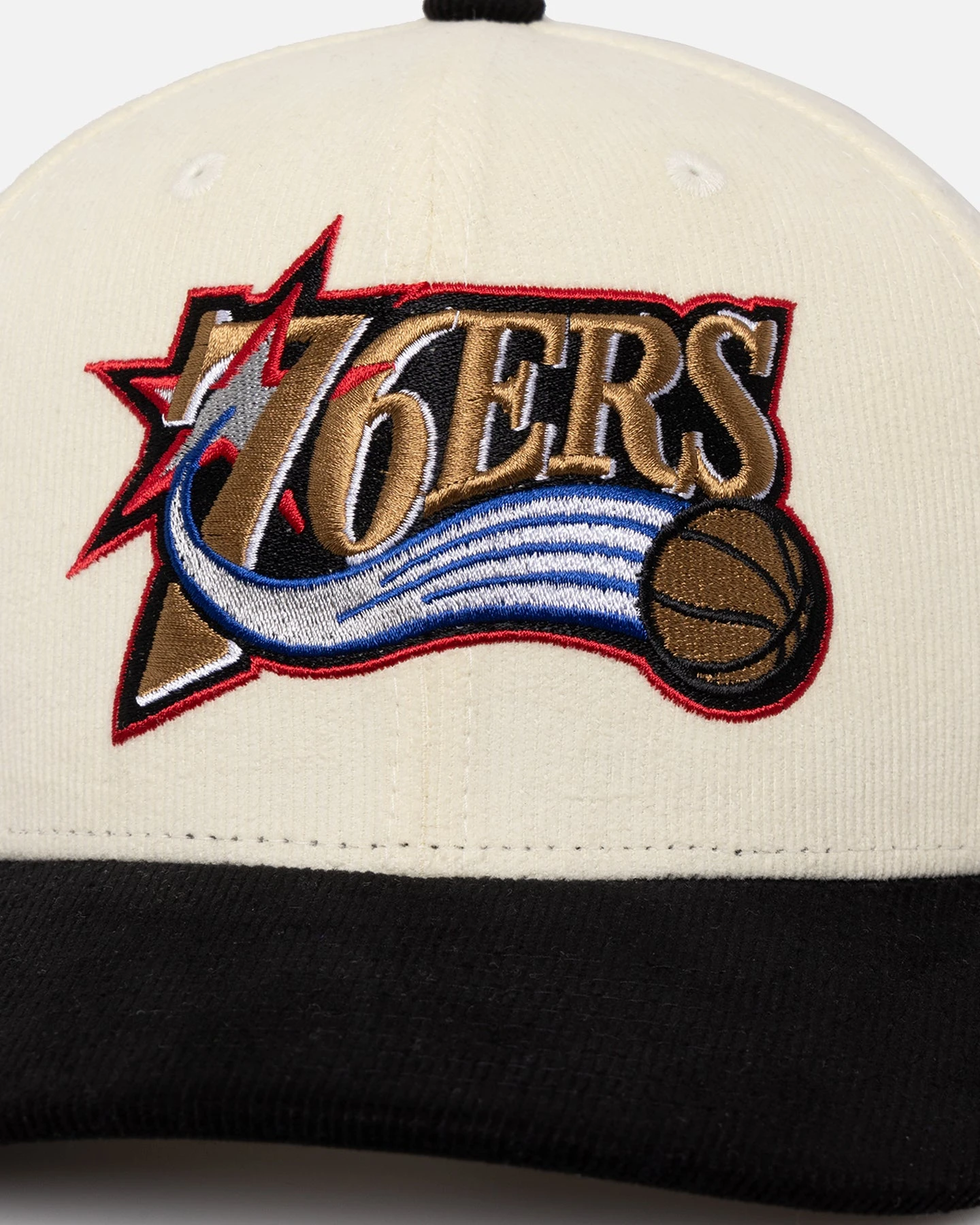 Mitchell & Ness Philadelphia 76ers Go Team Go OG Corduroy Snapback Light Cream/Black Mitchell & Ness Philadelphia 76ers Go Team Go OG Corduroy Snapback Light Cream/Black -Mitchell & Ness Shop 197507535552 default 0020