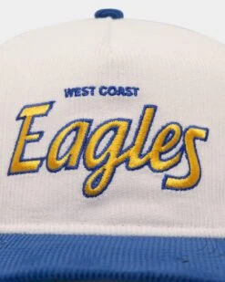 New Era West Coast Eagles "AFL Cord Script" Golfer Snapback Chrome/OTC 6 New Era West Coast Eagles "AFL Cord Script" Golfer Snapback Chrome/OTC -Mitchell & Ness Shop 197707377372 default 0050