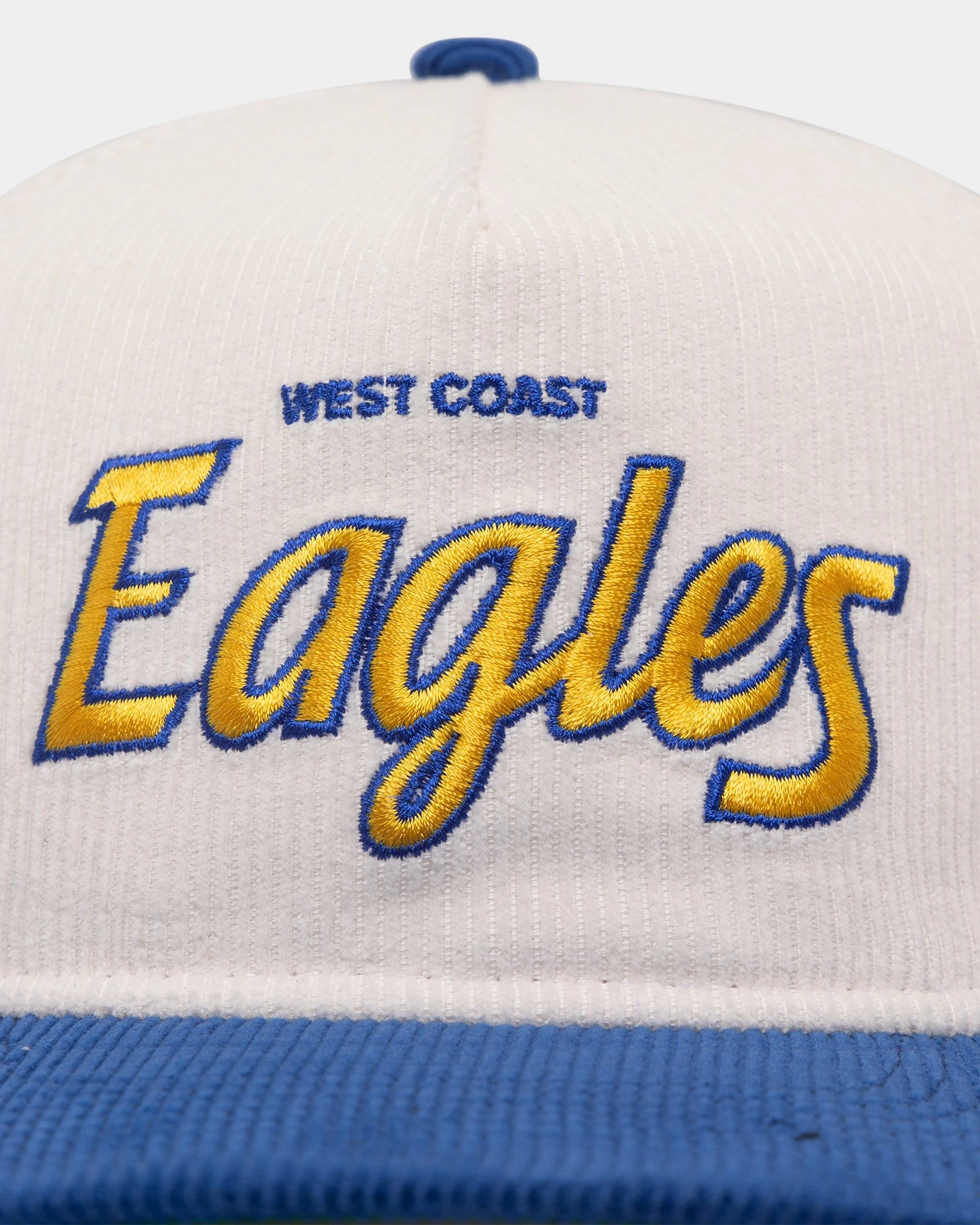 New Era West Coast Eagles "AFL Cord Script" Golfer Snapback Chrome/OTC New Era West Coast Eagles "AFL Cord Script" Golfer Snapback Chrome/OTC -Mitchell & Ness Shop 197707377372 default 0050