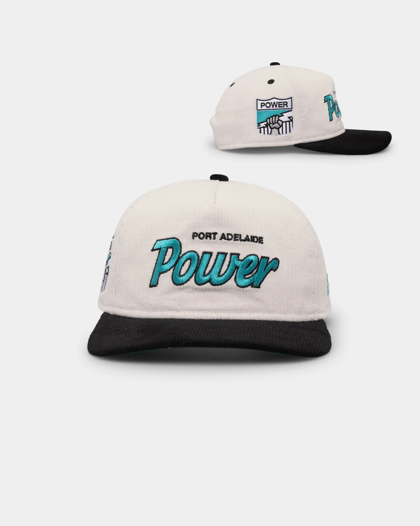 New Era Port Adelaide Power "AFL Cord Script" Golfer Snapback Chrome/OTC New Era Port Adelaide Power "AFL Cord Script" Golfer Snapback Chrome/OTC -Mitchell & Ness Shop 197707377822 default 0010