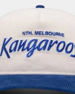 New Era North Melbourne Kangaroos "AFL Cord Script" Golfer Snapback Chrome/OTC -Mitchell & Ness Shop 197707377839 default 0050
