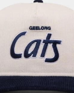 New Era Geelong Cats "AFL Cord Script" Golfer Snapback Chrome/OTC 6 New Era Geelong Cats "AFL Cord Script" Golfer Snapback Chrome/OTC -Mitchell & Ness Shop 197707377884 default 0050