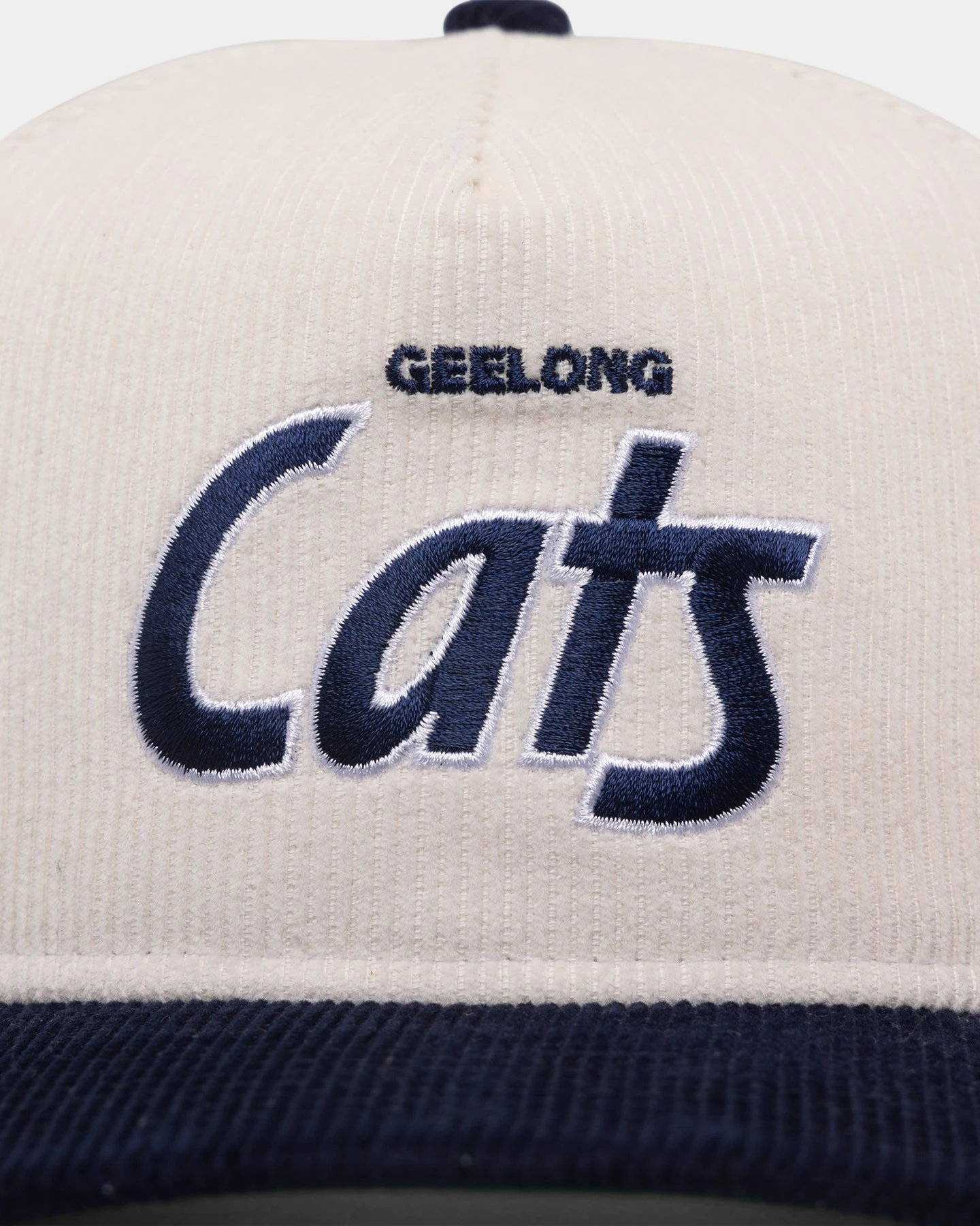 New Era Geelong Cats "AFL Cord Script" Golfer Snapback Chrome/OTC New Era Geelong Cats "AFL Cord Script" Golfer Snapback Chrome/OTC -Mitchell & Ness Shop 197707377884 default 0050
