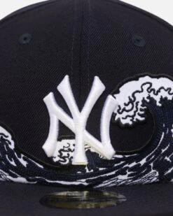 New Era New York Yankees "Wave" 59FIFTY Fitted Navy/White -Mitchell & Ness Shop 197882179594 default 0050