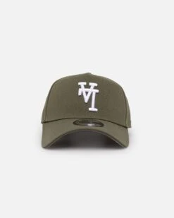 New Era Los Angeles Dodgers 'Upside Down LA Logo' 9FORTY A-Frame Snapback Olive