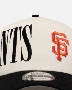 New Era San Francisco Giants 'Tall Text' 9FORTY A-Frame Snapback Chrome White/OTC -Mitchell & Ness Shop 197882781056 default 0050