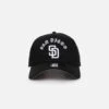 New Era San Diego Padres 'Gothic Arch' 9FORTY A-Frame Snapback Black/White -Mitchell & Ness Shop 197882781155 default 0010