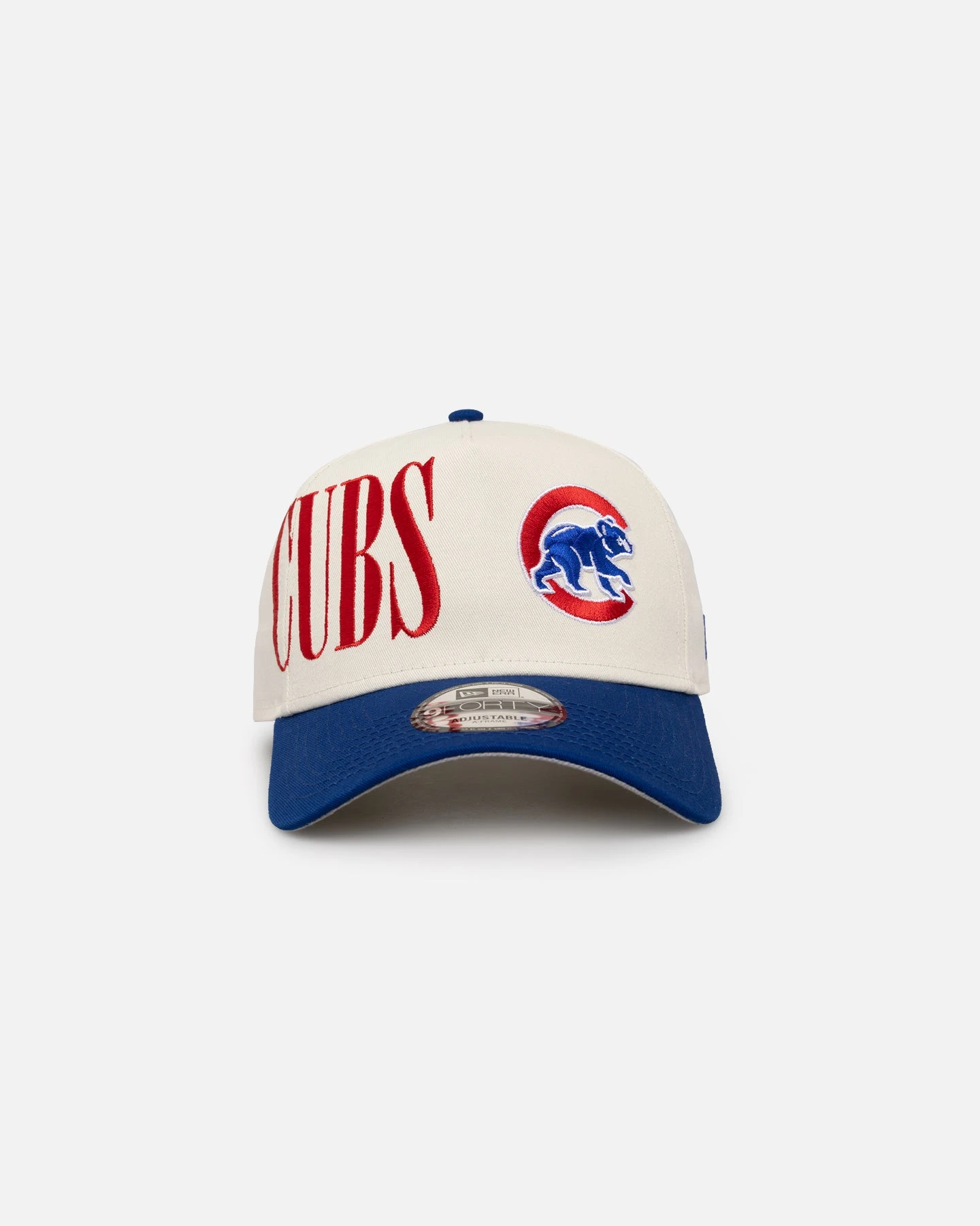 New Era Chicago Cubs 'Tall Text' 9FORTY A-Frame Snapback Chrome White/OTC New Era Chicago Cubs 'Tall Text' 9FORTY A-Frame Snapback Chrome White/OTC -Mitchell & Ness Shop 197882781810 default 0010
