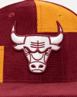 New Era Chicago Bulls 'Maroon Patchwork Corduroy' 59FIFTY Fitted Maroon/Yellow -Mitchell & Ness Shop 197883879783 default 0050