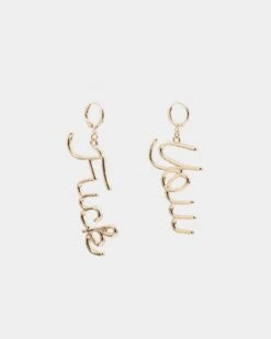 Raising Hell Women's FK Earrings Gold -Mitchell & Ness Shop 4454569467631 default 00040