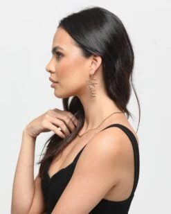 Raising Hell Women's FK Earrings Gold -Mitchell & Ness Shop 4454569467631 womens 00022