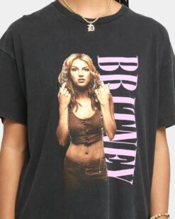 Britney Spears Toxic Short Sleeve T-Shirt Black -Mitchell & Ness Shop 4454569633531 womens 0050 copy