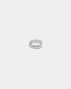 Raising Hell Women's 2mm Iced Huggie Earring Iced White Gold -Mitchell & Ness Shop 4454569768356 default 00070