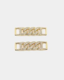 Raising Hell Women's Iced Cuban Shoe Charm Gold -Mitchell & Ness Shop 4454569973781 default 00050