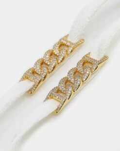 Raising Hell Women's Iced Cuban Shoe Charm Gold -Mitchell & Ness Shop 4454569973781 default 00090