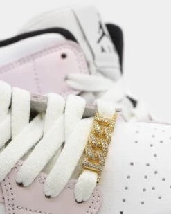 Raising Hell Women's Iced Cuban Shoe Charm Gold -Mitchell & Ness Shop 4454569973781 default 00100