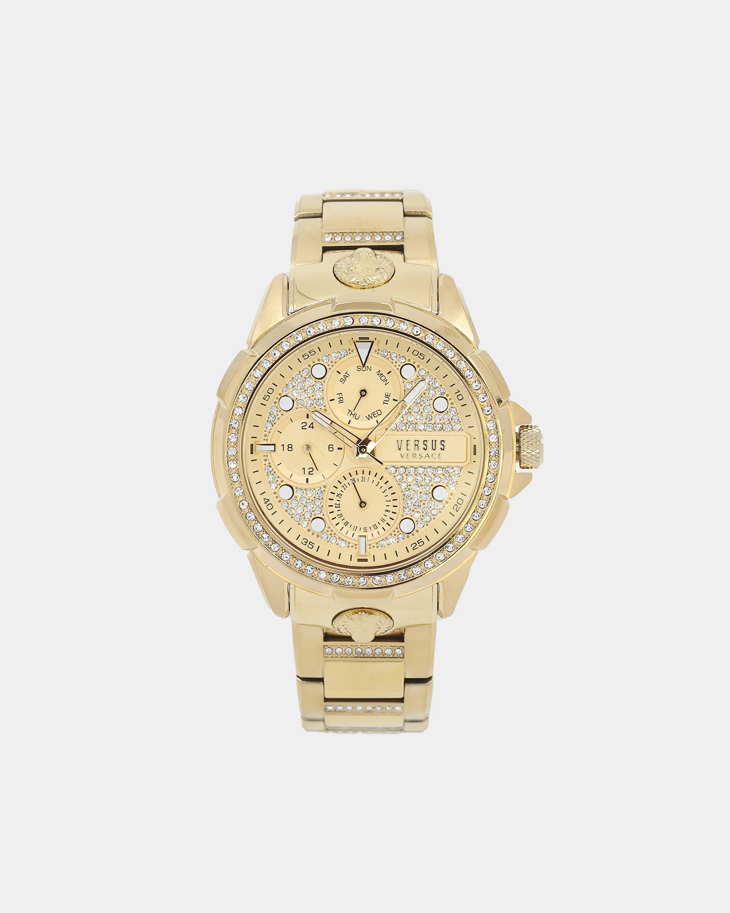 Versus Versace 6eme Arrondissement Crystal Set Gold Watch Yellow Gold Versus Versace 6eme Arrondissement Crystal Set Gold Watch Yellow Gold -Mitchell & Ness Shop 7630030573903 default 00010