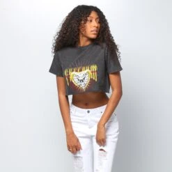 Nana Judy Women's Nash Crop Tee Vintage Black -Mitchell & Ness Shop 9343371160883 normal 0060